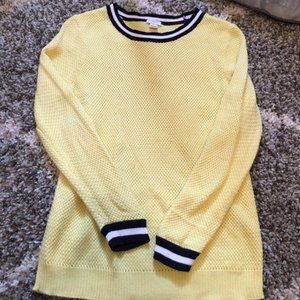Yellow w/ navy stripes sweater